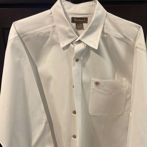 Ariat Men’s White Button Down Dress Shirt
